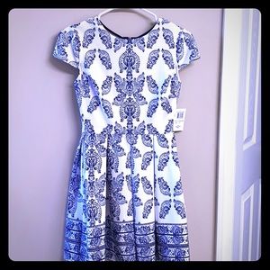 Blue and white B. Darlin Dress